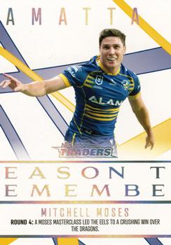 2023 NRL Traders Titanium - Season To Remember #SR29 Mitchell Moses Front
